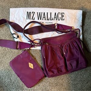 MZ Wallace Elderberry Thompson Hobo Crossbody Bag